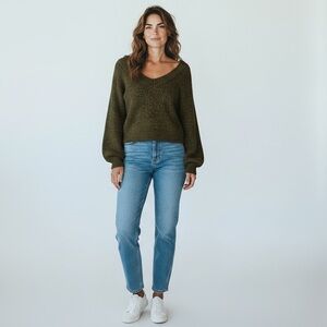 Jason Wu knit sweater Rich olive tone